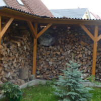 Sichtschutz-Holzleg