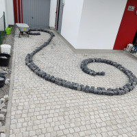 Kunstpflasterung-Vorbereitung