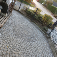 Pflasterfläche-Kreispflasterung