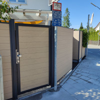 WPC-Sichtschutz und Türchen